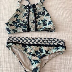 OndadeMar Blue and Green Bikini Halter Set